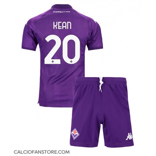 Maglia Calcio Fiorentina Moise Kean #20 Prima Divisa Bambino 2024-25 Manica Corta (+ pantaloncini)